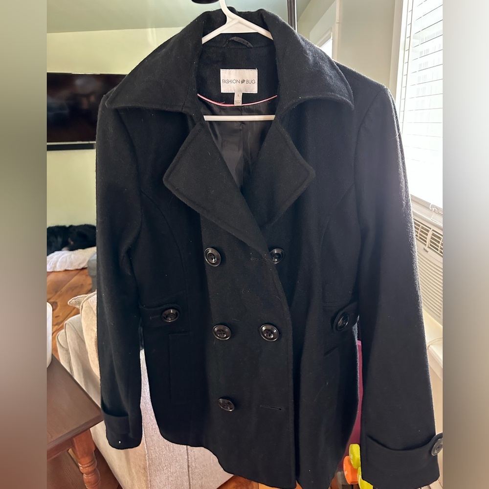 Black peacoat